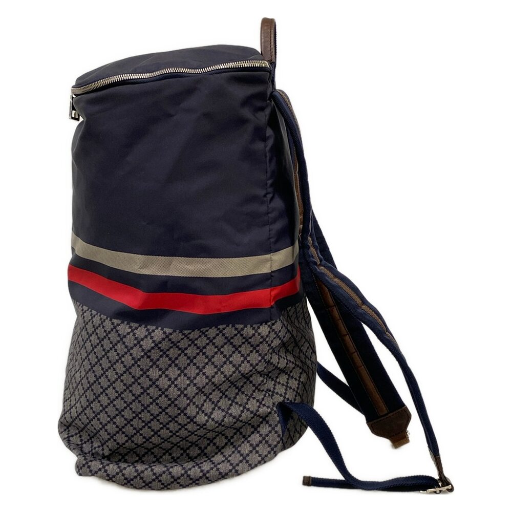 Gucci Diamante Backpack 268111 Navy Red Gray - Picture 4 of 11